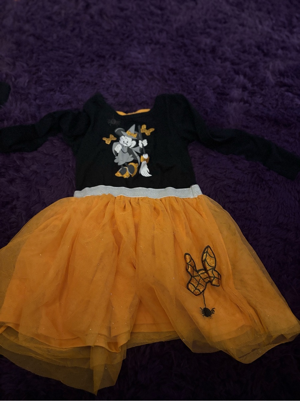 Disney Black & Orange Witch Tulle Dress